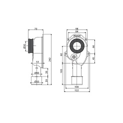 Alcaplast Сифон для писсуара A45C вертикальный – фотография-2